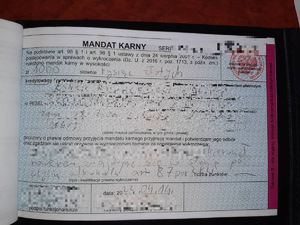 Mandat karny kredytowany w wysokości 1000 złotych