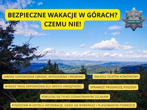 Bezpiecznie w góry? Łapcie wskazówki