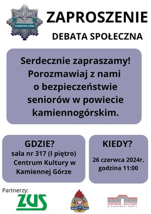 Debata społeczna - zaproszenie