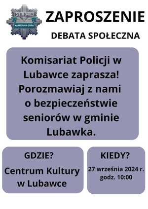 Zaproszenie na Debatę społeczną w Lubawce