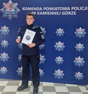 Ślubowanie nowo przyjętego Policjanta