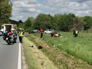 Wypadek motocyklisty