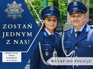 Rozpocznij rekrutację - to już ostatnie miejsca w Komendzie Powiatowej Policji w Kamiennej Górze!