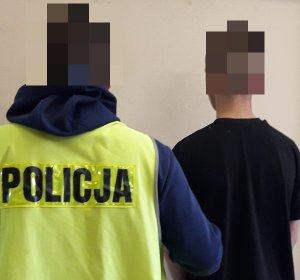 policjant i m meżczyzna zatrzymany za włamanie